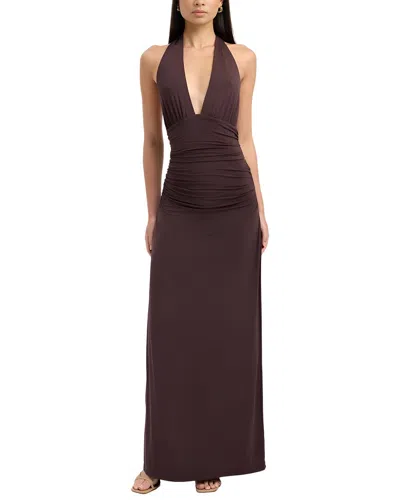 Oloey Maxi Dress In Burgundy