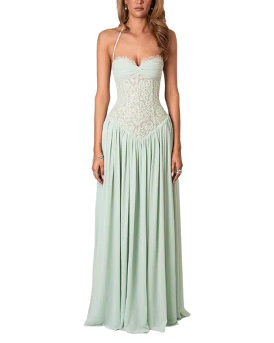 Oloey Maxi Dress In Green