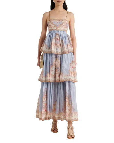 Oloey Maxi Dress In Metallic