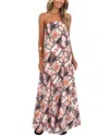 Oloey Maxi Dress In Multi