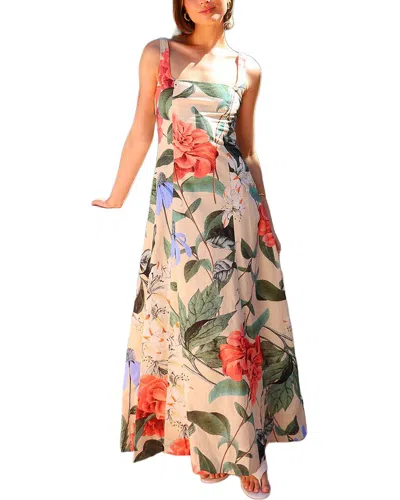 Oloey Maxi Dress In Multi