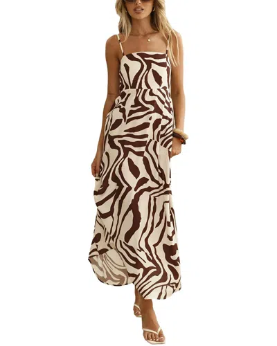 Oloey Maxi Dress In Multi