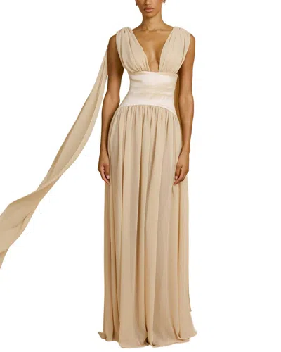Oloey Maxi Dress In Nude