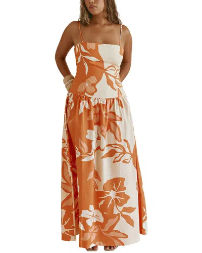 Oloey Maxi Dress In Orange