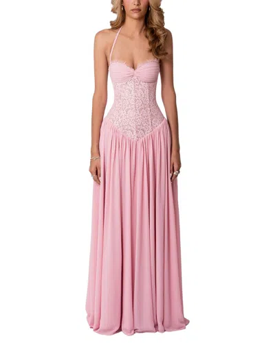Oloey Maxi Dress In Pink