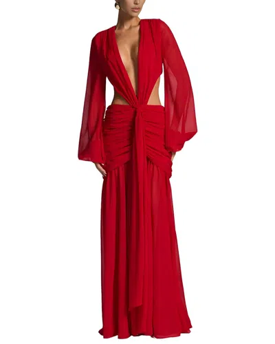 Oloey Maxi Dress In Red