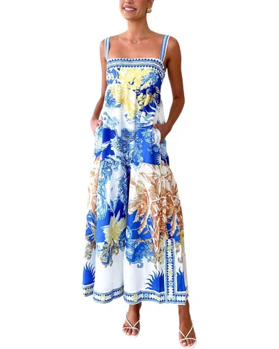 Oloey Midi Dress In Blue