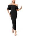 Oloey Midi Dress In Black