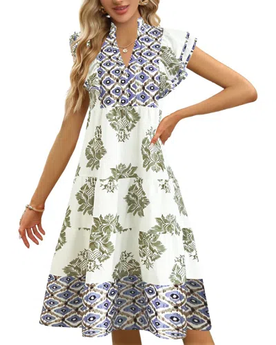 Oloey Midi Dress In Multicolor