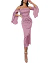 Oloey Midi Dress In Purple