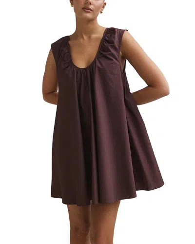 Oloey Mini Dress In Brown