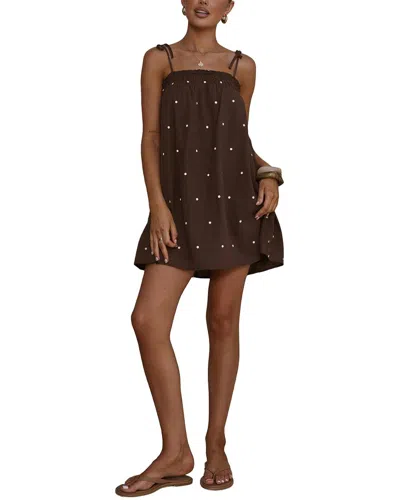 Oloey Mini Dress In Brown