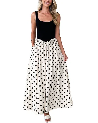 Oloey Printed Maxi Dress In Multi