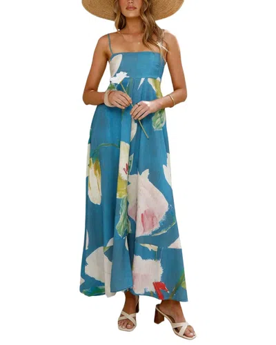 Oloey Printed Maxi Dress In Multi