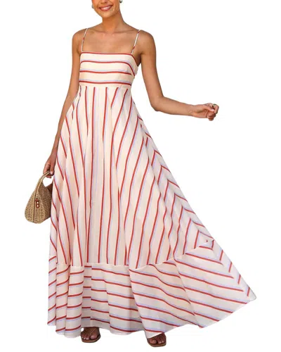 Oloey Printed Maxi Dress In Neutral