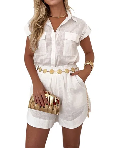 Oloey Shirt & Short Set In Pattern