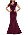 Oloey Solid Maxi Dress In Burgundy
