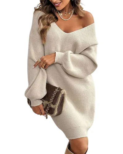 Oloey Sweaterdress In White