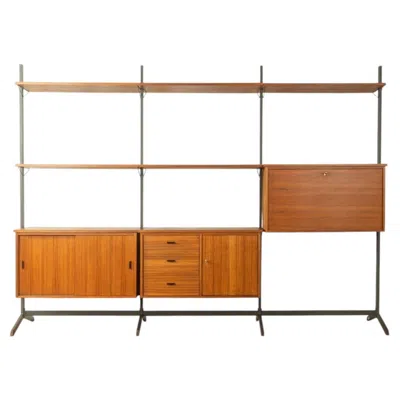 Pre-owned Olof Pira 1960s Shelving System, , Vintage In Brown