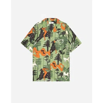 Olow Multicolored Aloha Dhanur Shirt In Green