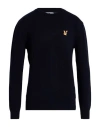 Olow Simon Landrein Man Sweater Midnight Blue Size L Wool In Blue