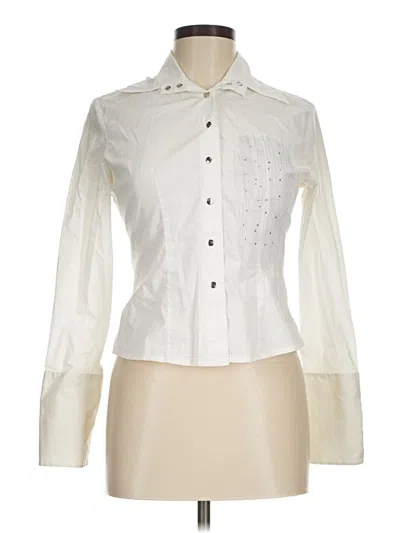 Pre-owned Oltre Long Sleeve Blouse In Ivory