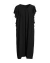 Oltre Tempo Woman Midi Dress Black Size 16 Polyester In Black