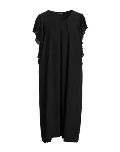 Oltre Tempo Woman Midi Dress Black Size 16 Polyester