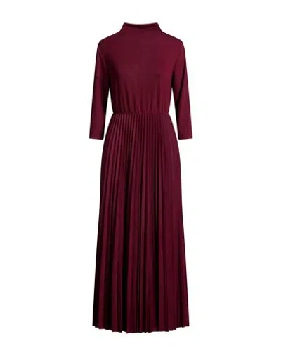 Oltre Woman Maxi Dress Garnet Size Xl Polyester, Viscose, Elastane In Red