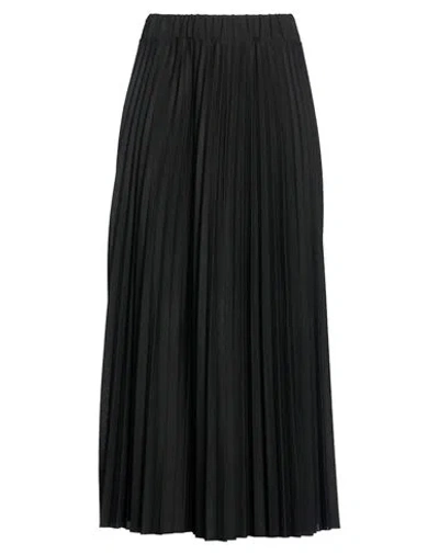 Oltre Woman Maxi Skirt Black Size Xl Polyester, Viscose, Elastane