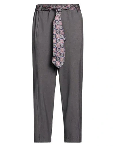 Oltre Woman Pants Charcoal Size 16 Polyester, Viscose, Elastane In Gray