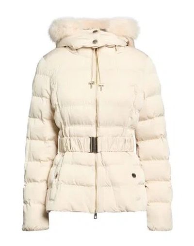 Oltre Woman Puffer Cream Size 16 Polyester In White