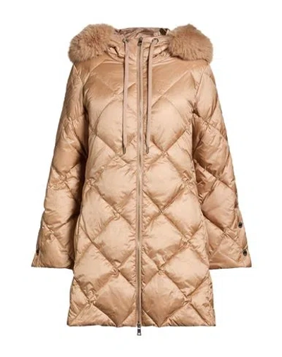 Oltre Woman Puffer Light Brown Size 16 Polyamide In Neutral