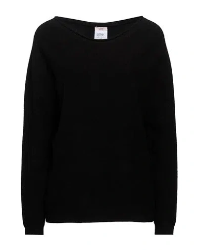Oltre Woman Sweater Black Size 12-14 Viscose, Polyamide, Polyester