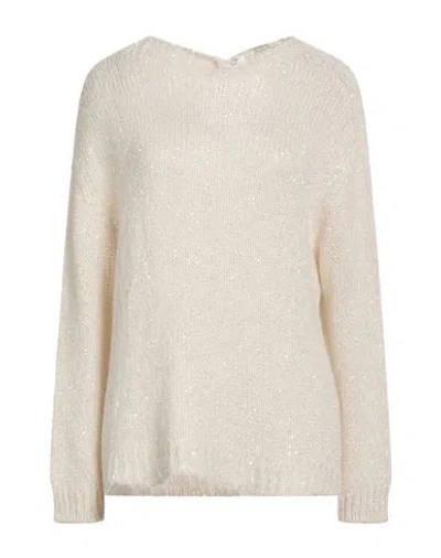Oltre Woman Sweater Ivory Size L Polyamide, Acrylic, Mohair Wool, Wool In White