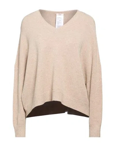 Oltre Woman Sweater Sand Size 16-18 Viscose, Polyester, Polyamide In Pink