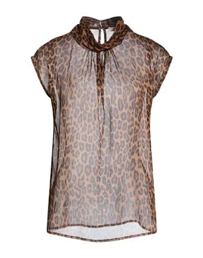 Oltre Woman Top Brown Size Xl Polyester