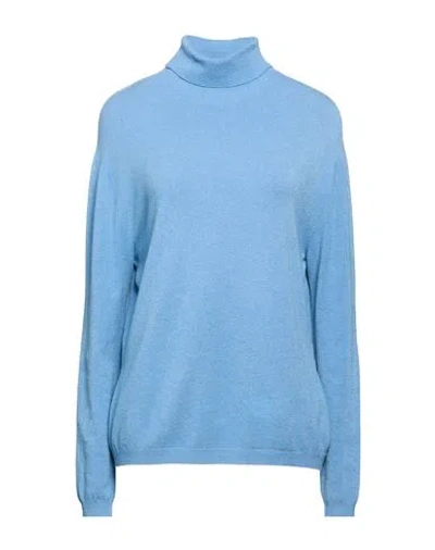 Oltre Woman Turtleneck Slate Blue Size 12-14 Viscose, Polyester, Polyamide