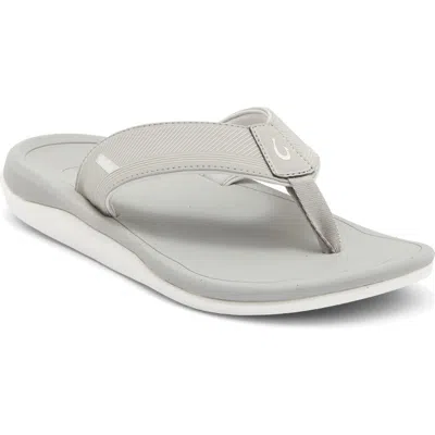 Olukai Ahi Kai Flip Flop In Gray