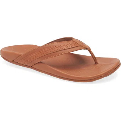 Olukai Aho Leather Flip Flop