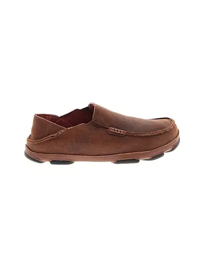 Pre-owned Olukai Flats In Brown