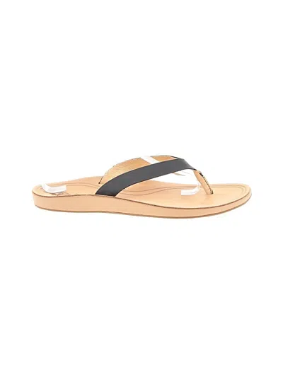 Pre-owned Olukai Flip Flops In Tan