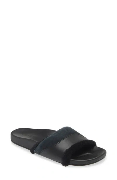 Olukai Hō‘ala Genuine Shearling Slide Sandal