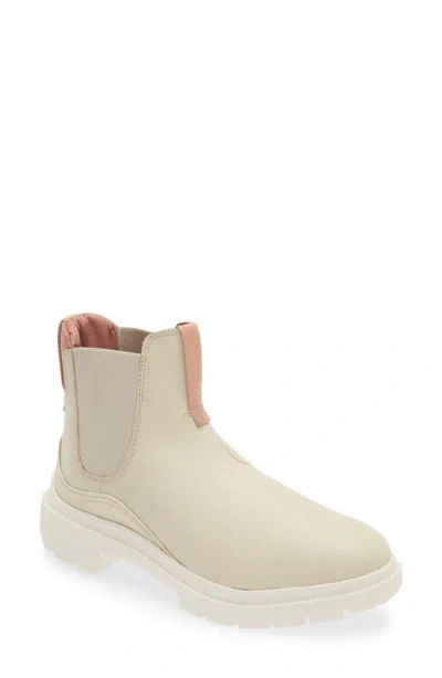 Olukai Hehi Waterproof Chelsea Leather Lug Boot In Tapa/cork