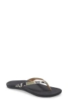 Olukai Ho Opio Leather Flip Flop In Mineral Grey/mo O