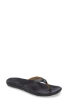Olukai Honu Flip Flop In Black/black