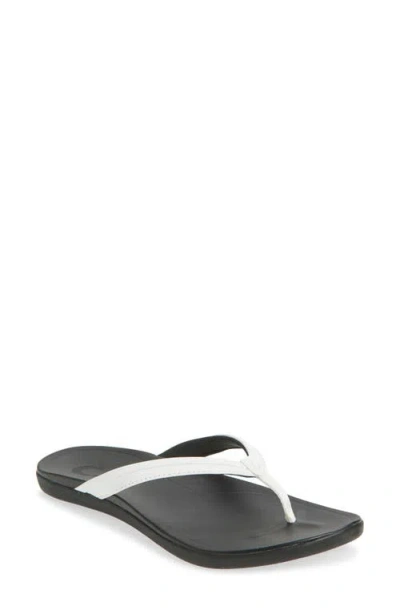 Olukai Ho'ōpio Mālua Flip Flop In Black
