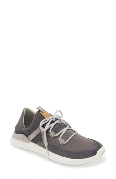 Olukai Kawela Waterproof Spikeless Golf Shoe In Pavement/ Mist Grey