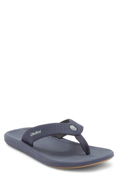 Olukai Ki Flip Flop In Blue