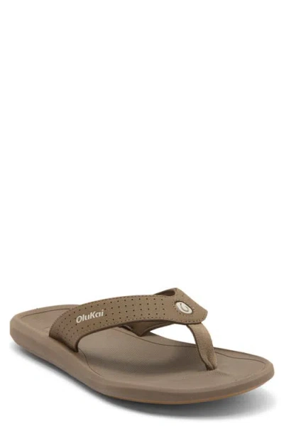 Olukai Ki Flip Flop In Green